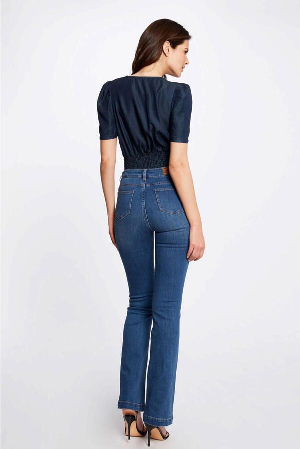 Morgan high waist flared jeans dark denim