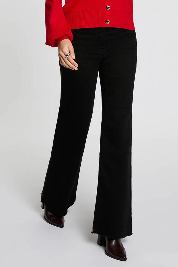 Morgan high waist bootcut jeans black denim