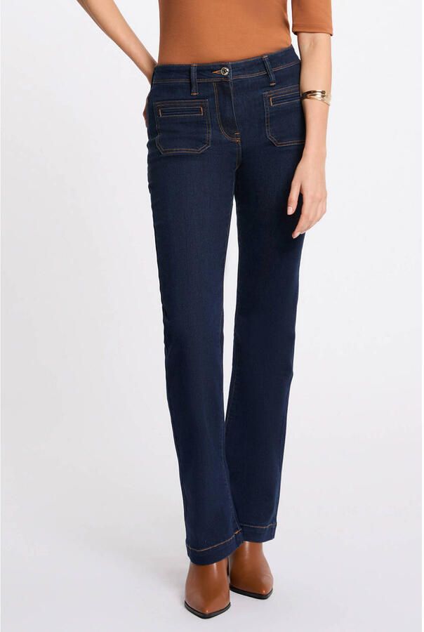 Morgan high waist bootcut jeans dark blue denim