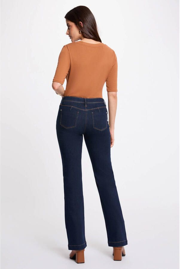 Morgan high waist bootcut jeans dark blue denim - Foto 2