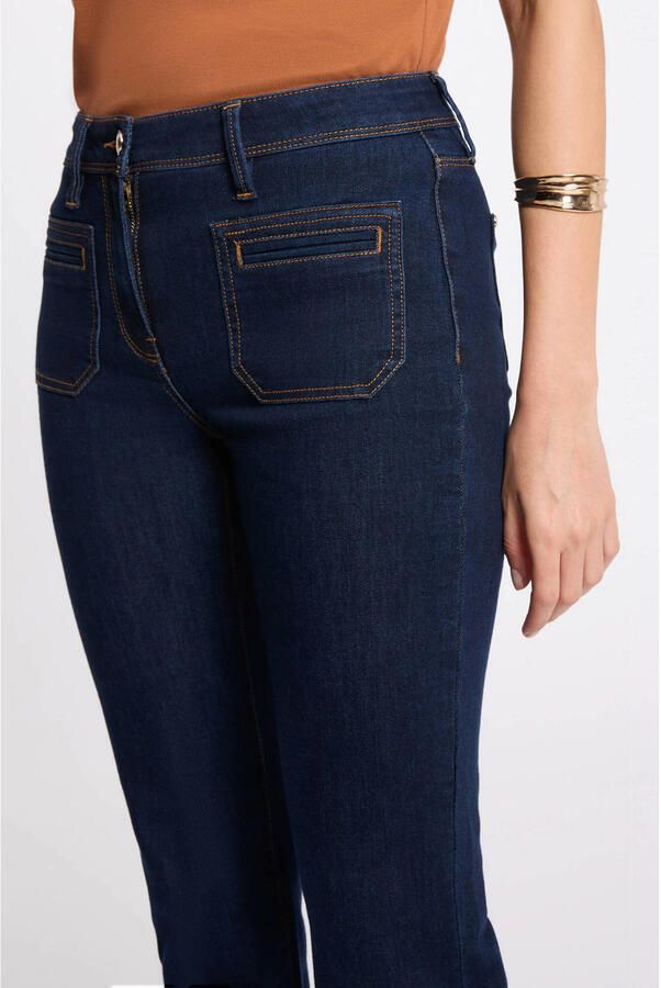 Morgan high waist bootcut jeans dark blue denim - Foto 3