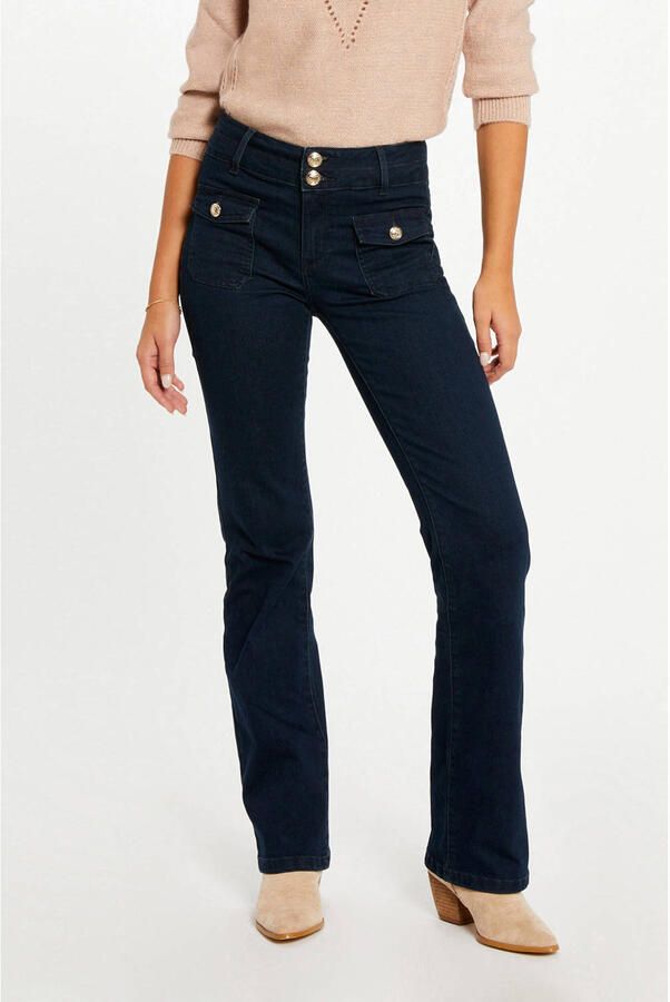 Morgan high waist bootcut jeans dark blue