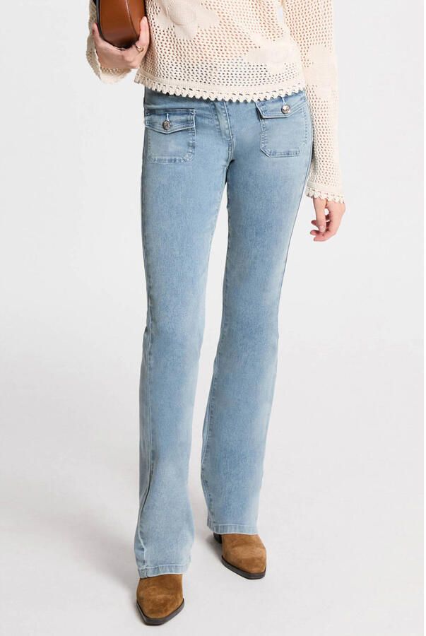 Morgan high waist bootcut jeans light blue denim - Foto 2