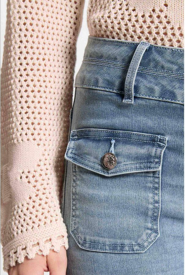 Morgan high waist bootcut jeans light blue denim