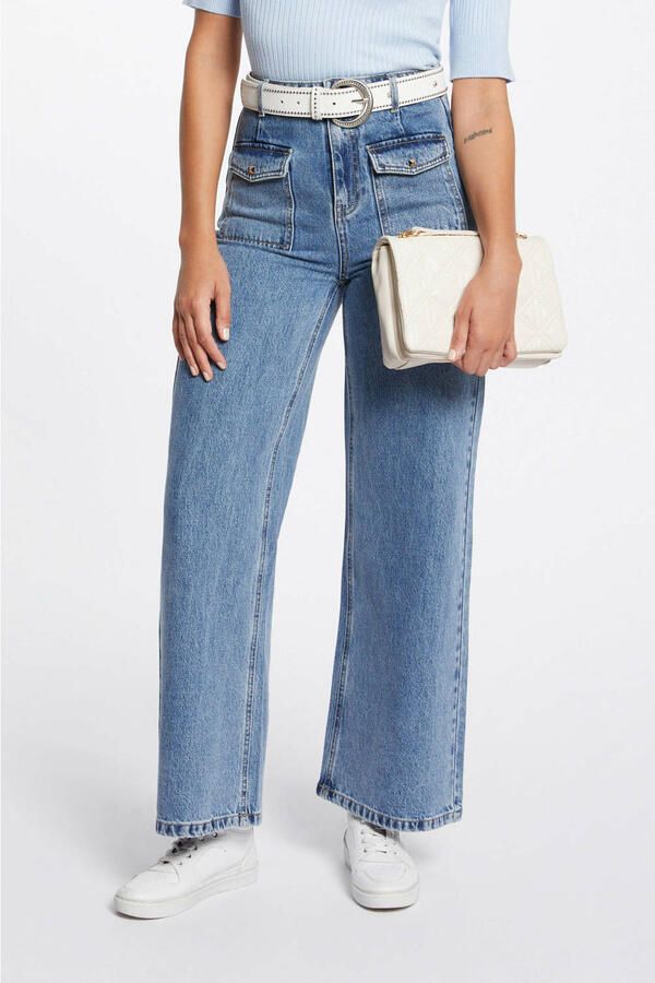 Morgan high waist cropped jeans medium blue denim - Foto 3