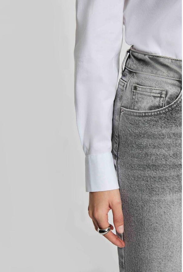 Morgan high waist wide leg jeans grey denim - Foto 2