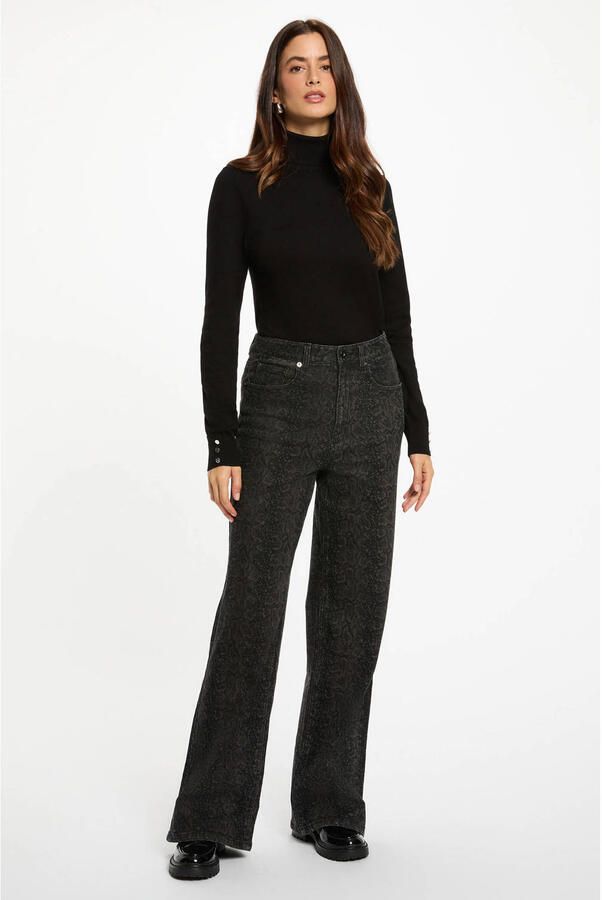 Morgan high waist wide leg jeans grijs - Foto 3