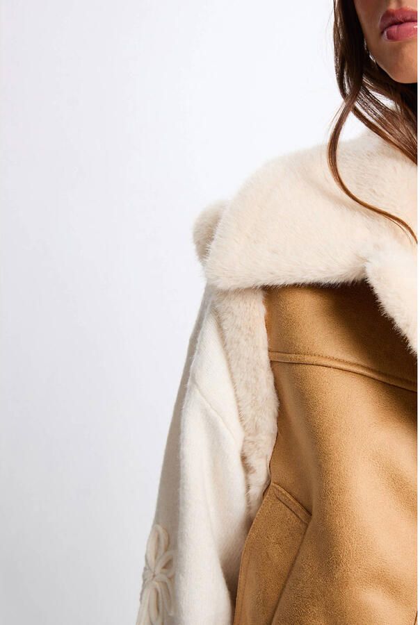 Morgan imitatieleren bodywarmer camel - Foto 2