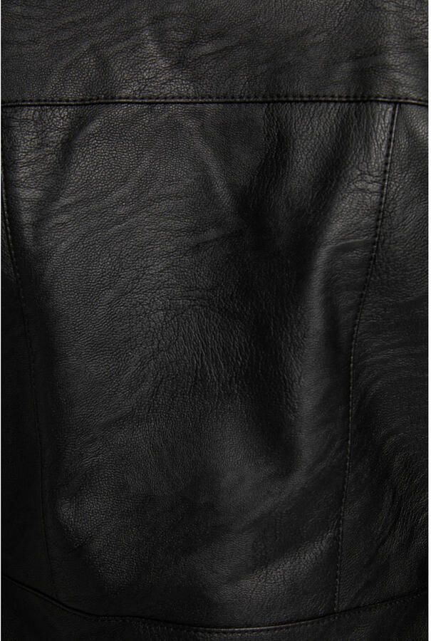 Morgan imitatieleren jack zwart