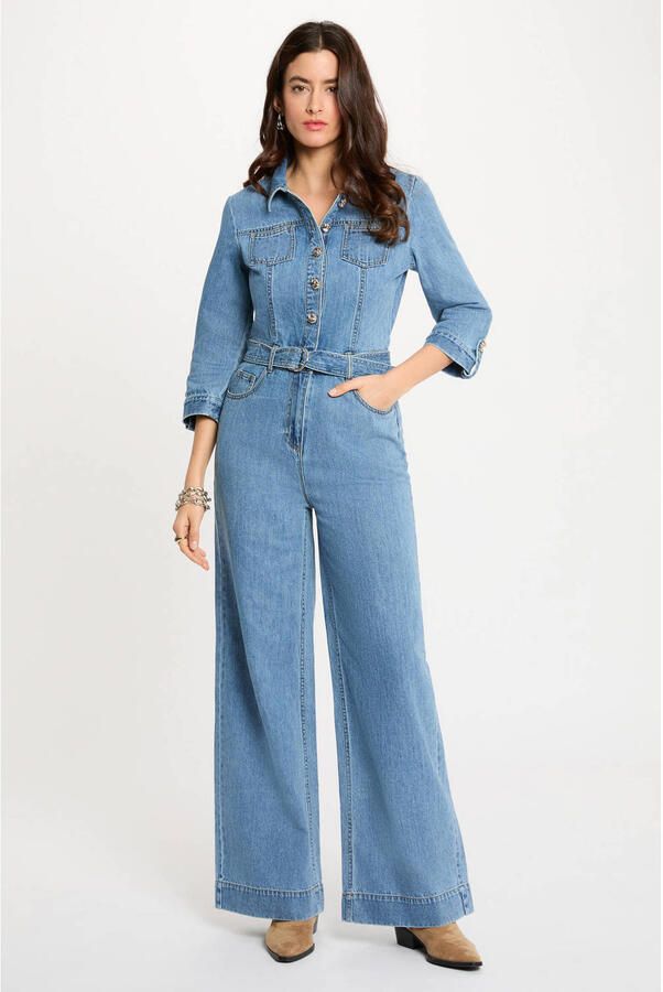 Morgan jumpsuit medium blue denim