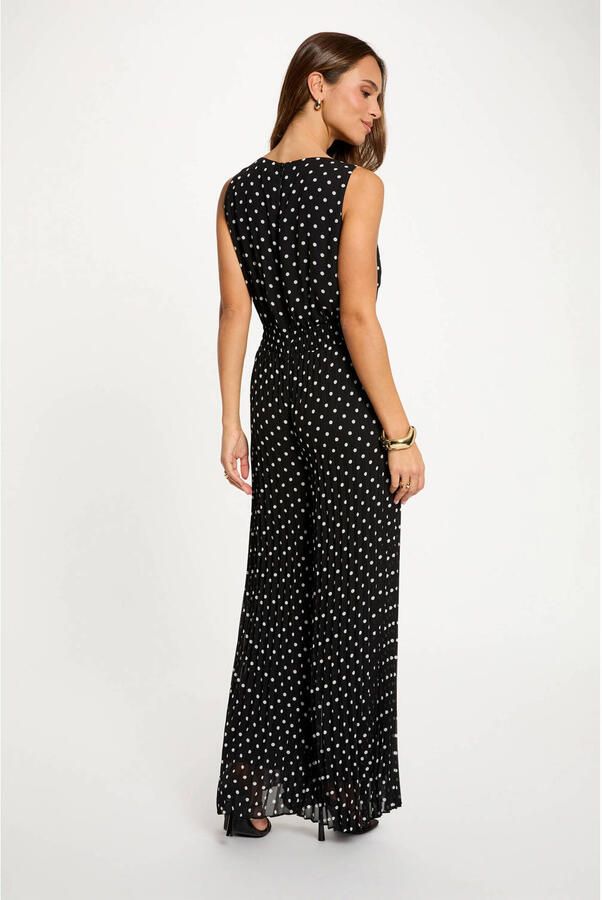 Morgan jumpsuit met stippen zwart - Foto 2