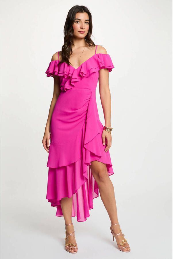 Morgan jurk fuchsia