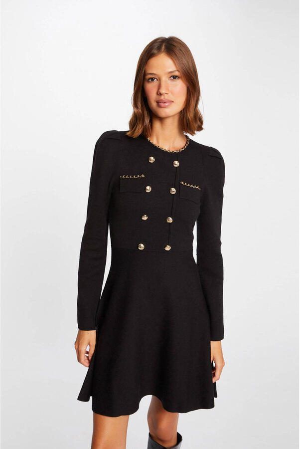 Morgan jurk met open detail zwart