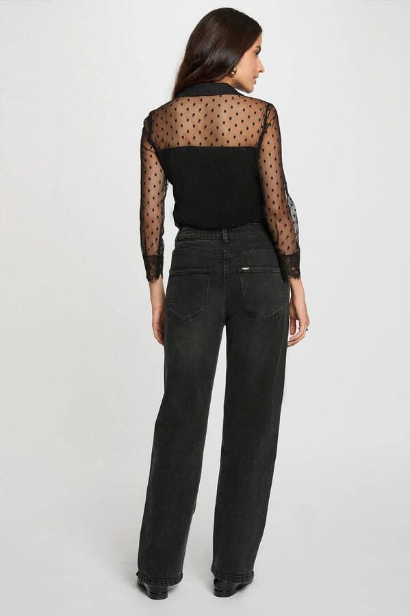 Morgan kanten blouse zwart - Foto 2