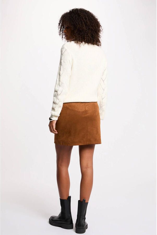 Morgan kokerrok in suèdelook cognac - Foto 2