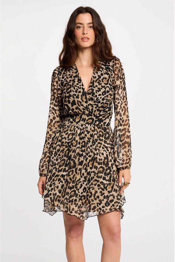 Morgan korte jurk beige