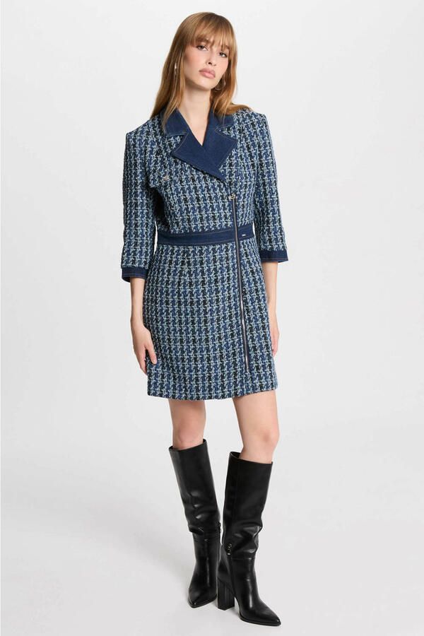 Morgan korte jurk blauw