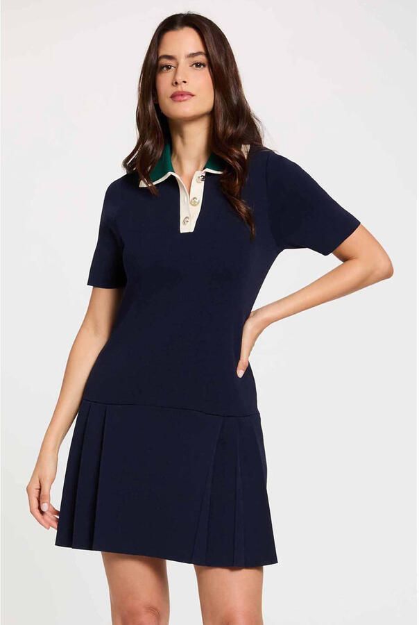 Morgan korte jurk marineblauw