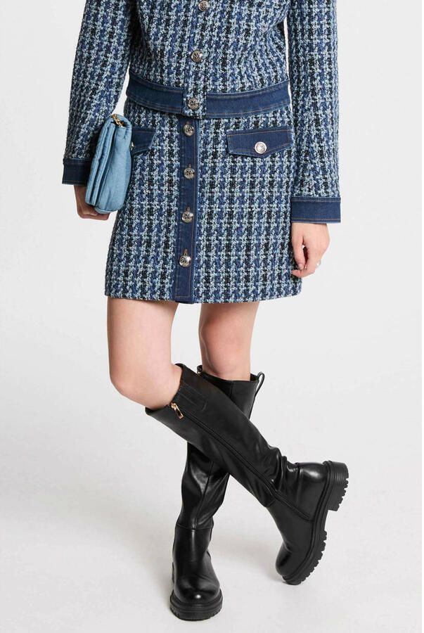 Morgan korte rok blauw