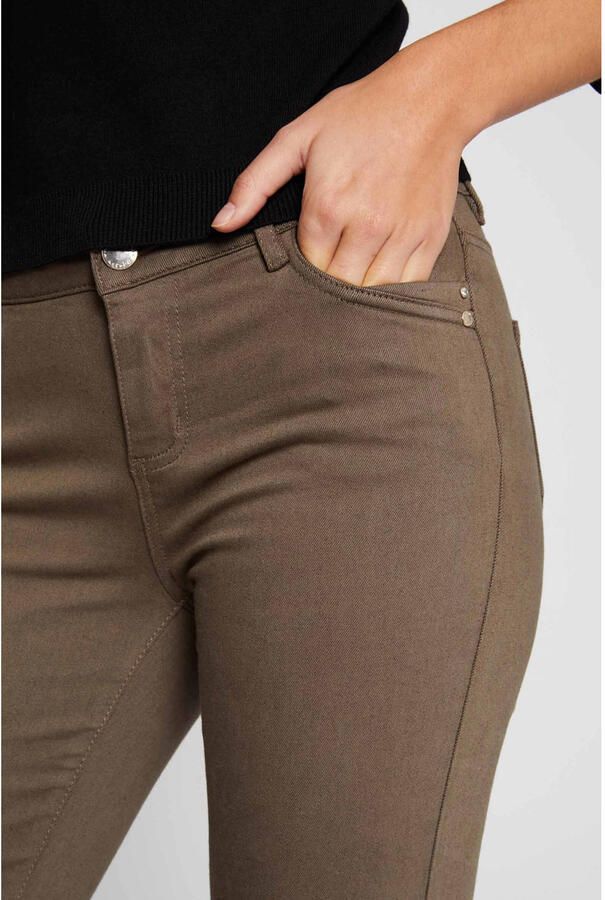 Morgan low waist skinny broek kaki