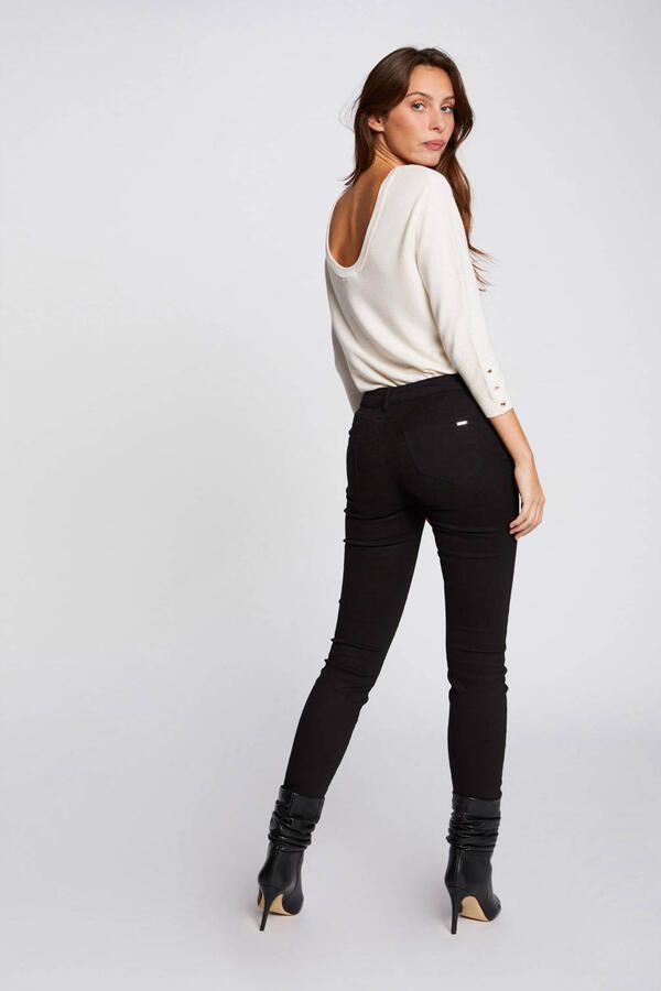 Morgan low waist skinny broek zwart