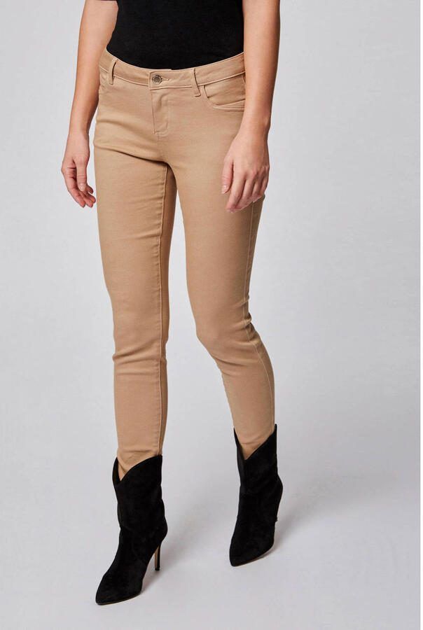 Morgan low waist skinny jeans lichtbruin - Foto 3
