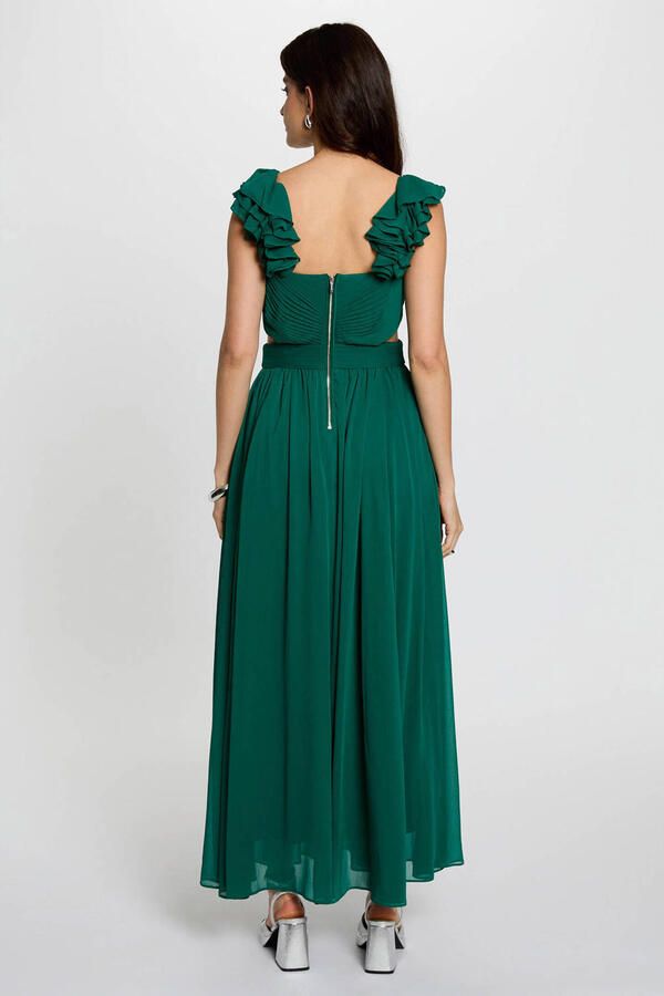 Morgan maxi jurk donkergroen - Foto 3