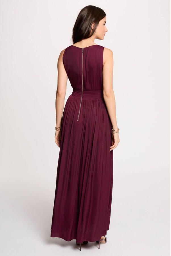 Morgan maxi jurk donkerrood - Foto 3