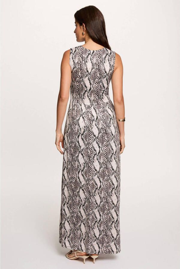 Morgan maxi jurk met dierenprint zwart - Foto 3