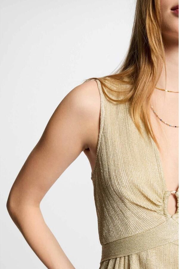 Morgan maxi jurk met glitter goud