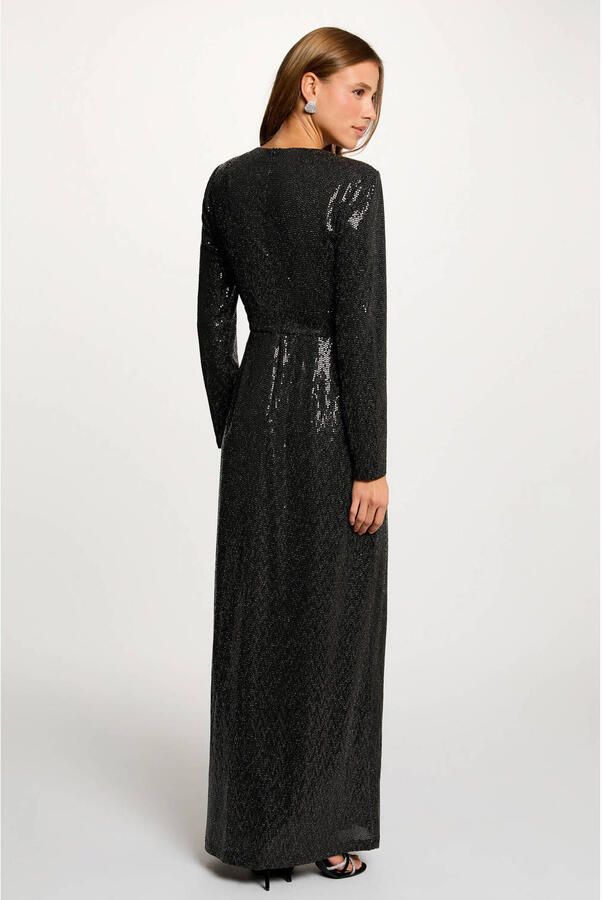 Morgan maxi jurk met glitter zwart - Foto 2