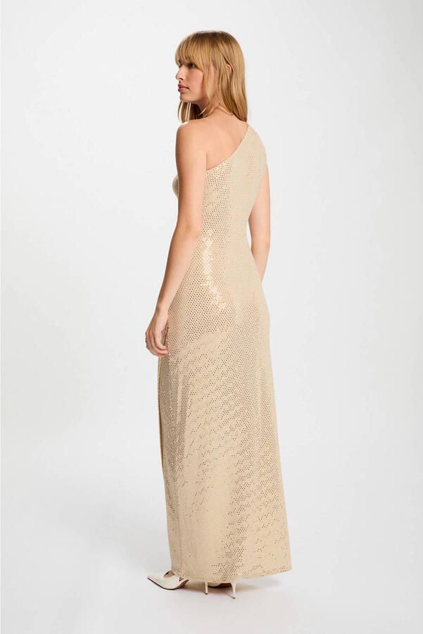 Morgan maxi jurk met pailletten champagne - Foto 2