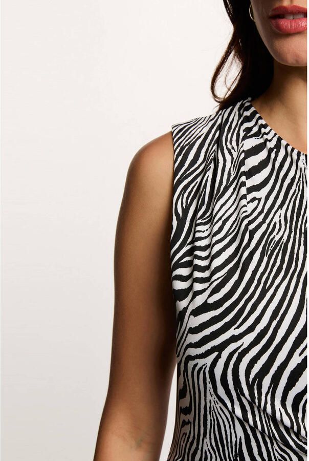 Morgan maxi jurk met zebraprint zwart - Foto 2
