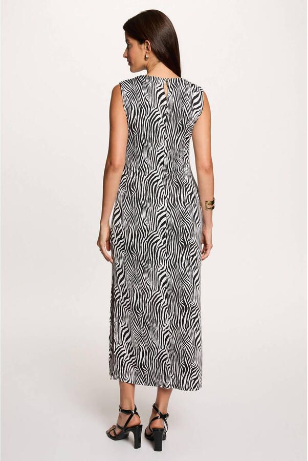 Morgan maxi jurk met zebraprint zwart - Foto 3