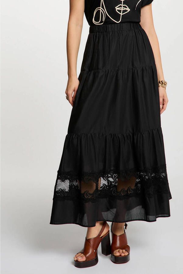 Morgan maxi rok zwart