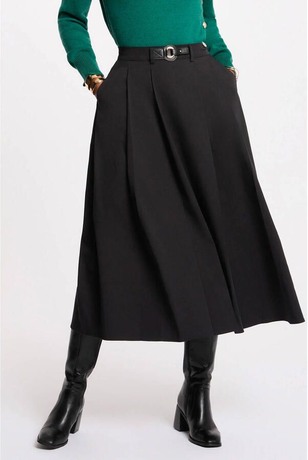 Morgan midi rok zwart