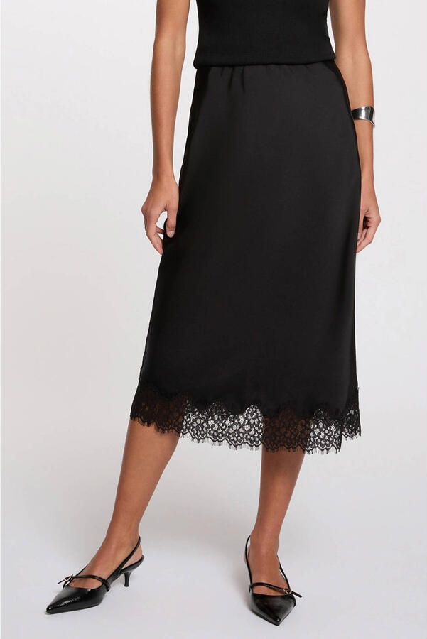 Morgan midi rok zwart