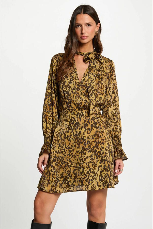 Morgan mini jurk camel