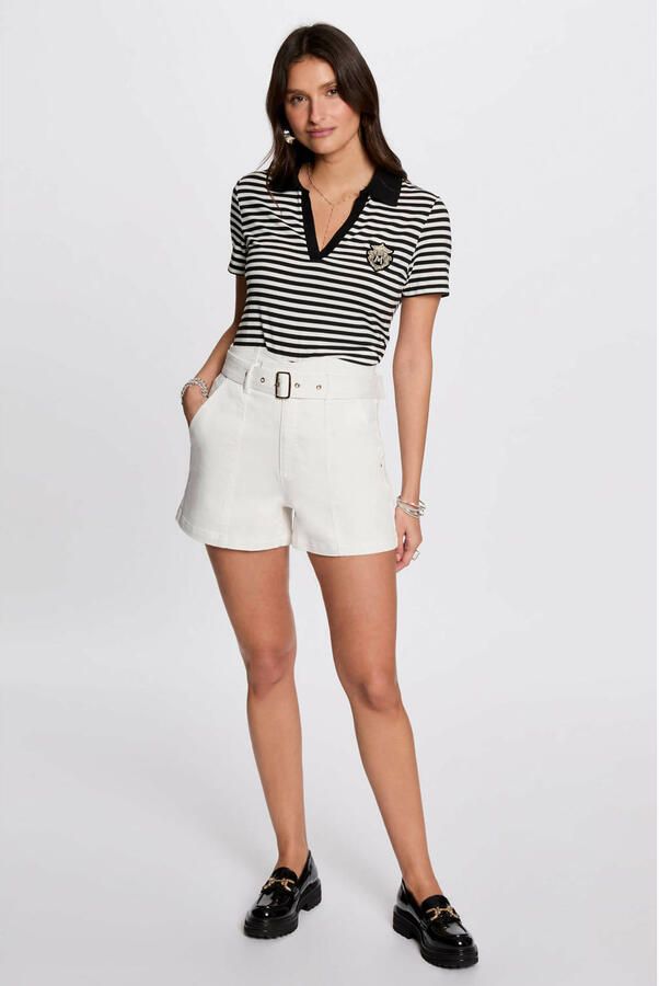 Morgan mom regular waist denim short wit