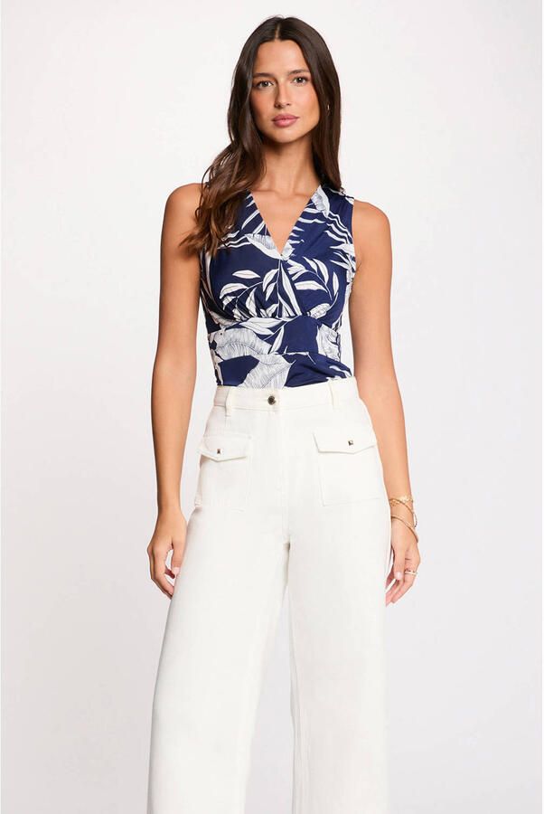 Morgan mouwloze top donkerblauw