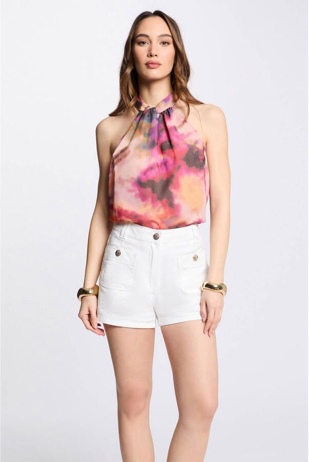 Morgan mouwloze top lichtbruin - Foto 3