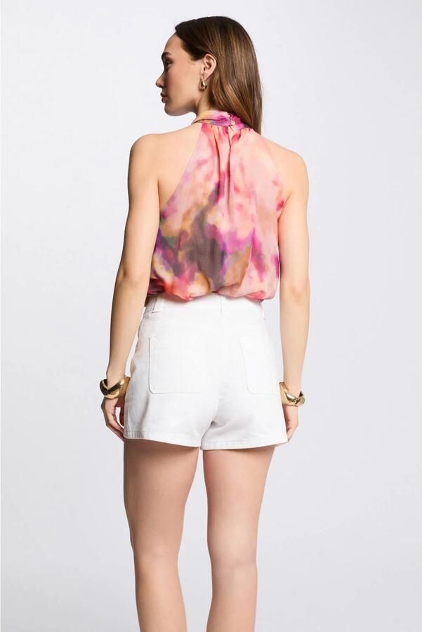 Morgan mouwloze top lichtbruin