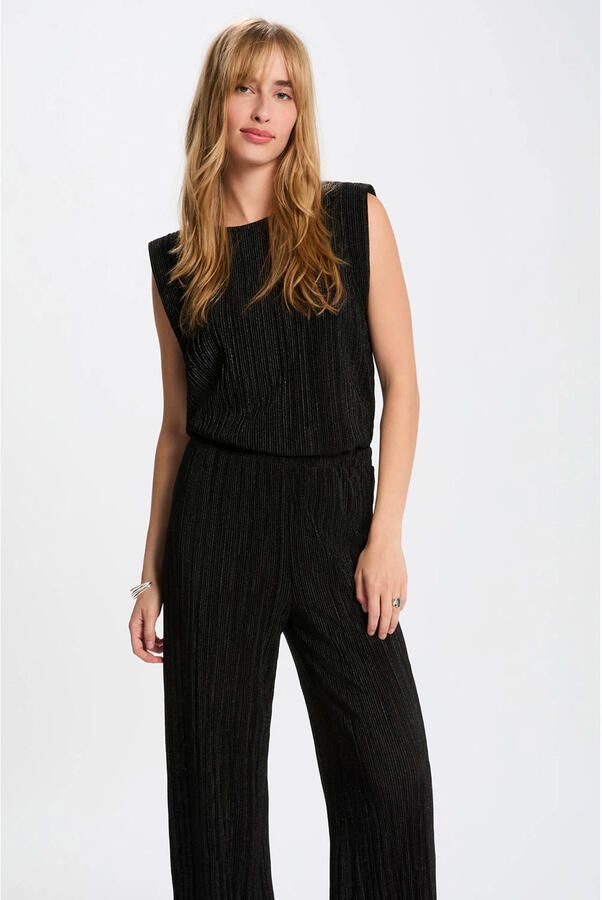 Morgan mouwloze top zwart met glitter