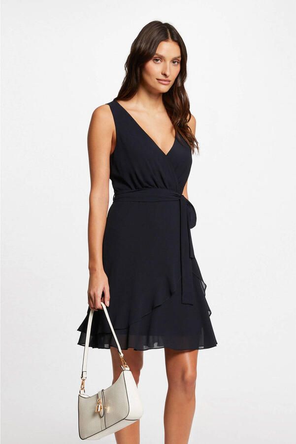 Morgan overslagjurk marine - Foto 2