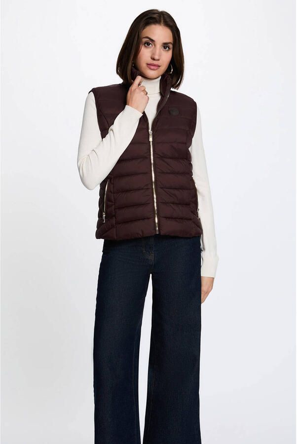 Morgan quilted bodywarmer donkerbruin
