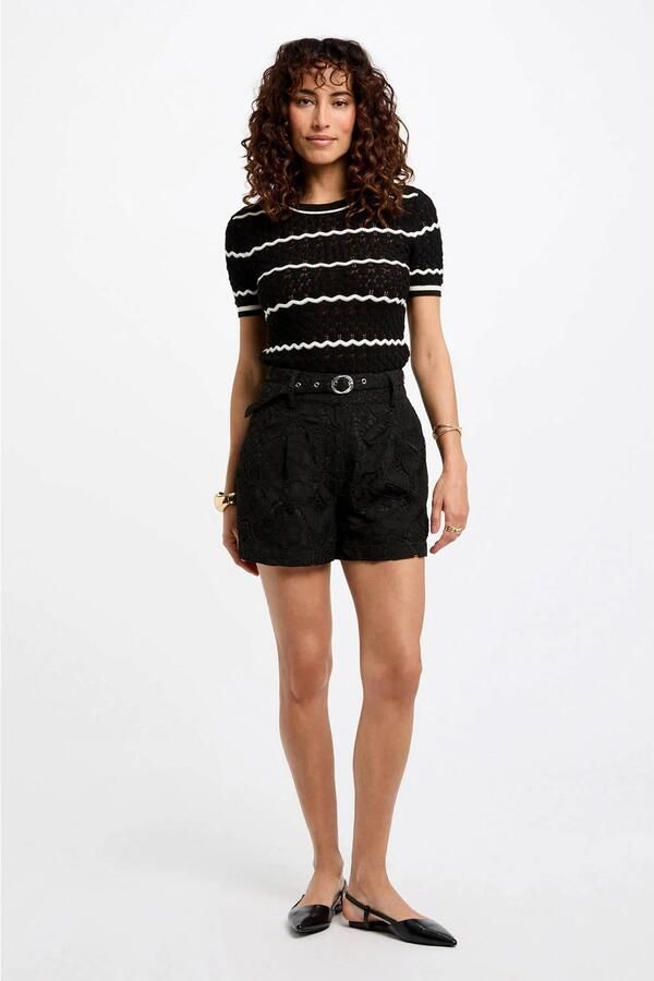 Morgan regular high waist casual short zwart