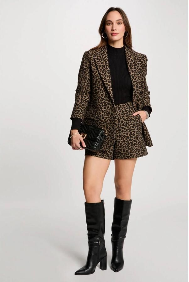Morgan regular waist casual short bruin - Foto 2