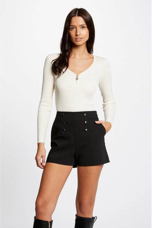 Morgan ribgebreide top gebroken wit - Foto 2