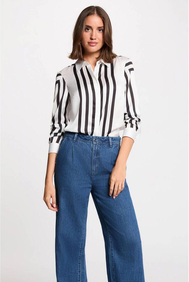 Morgan satijnen blouse wit