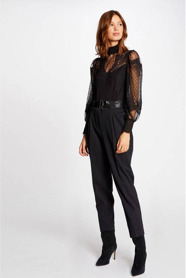 Morgan semi-transparante body met kant zwart - Foto 3